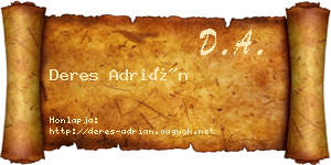 Deres Adrián névjegykártya