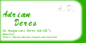 adrian deres business card